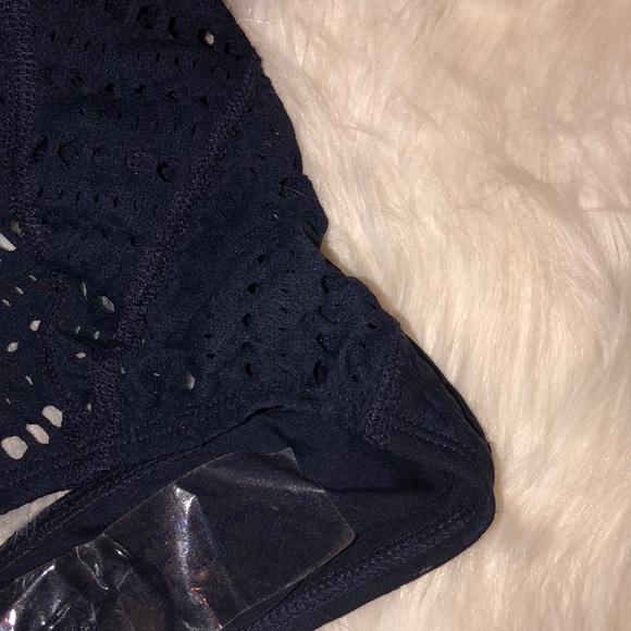 Robin Piccone Clarissa Crochet One Piece Swim Navy - Picture 8 of 8